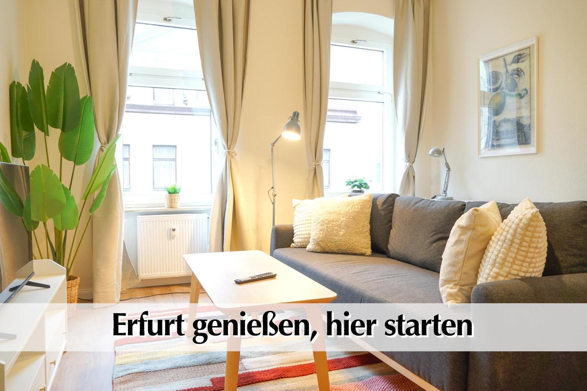 Grossraum-Apartments Mit 2Sz, Wz, Kueche, Smart-Tv, Parken, Etc Erfurt Exterior photo